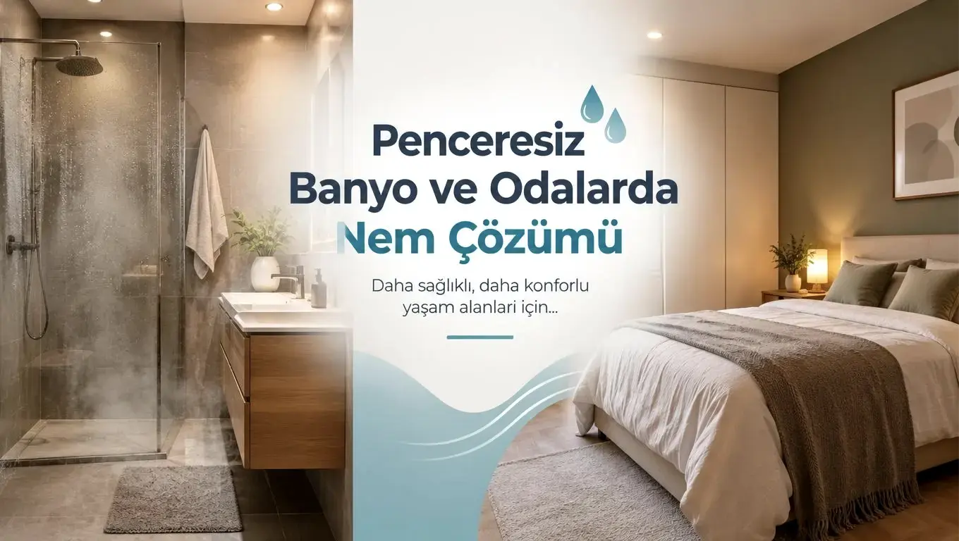 Penceresiz Banyo ve Odalarda Nem Sorununa Çözüm