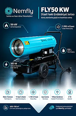 FLY50 KW Dizel Fanlı Endüstriyel Isıtıcı - 8
